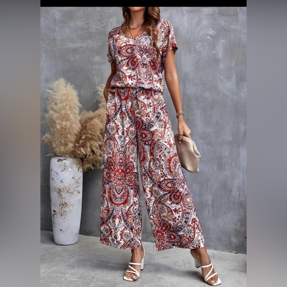 New paisley pants set